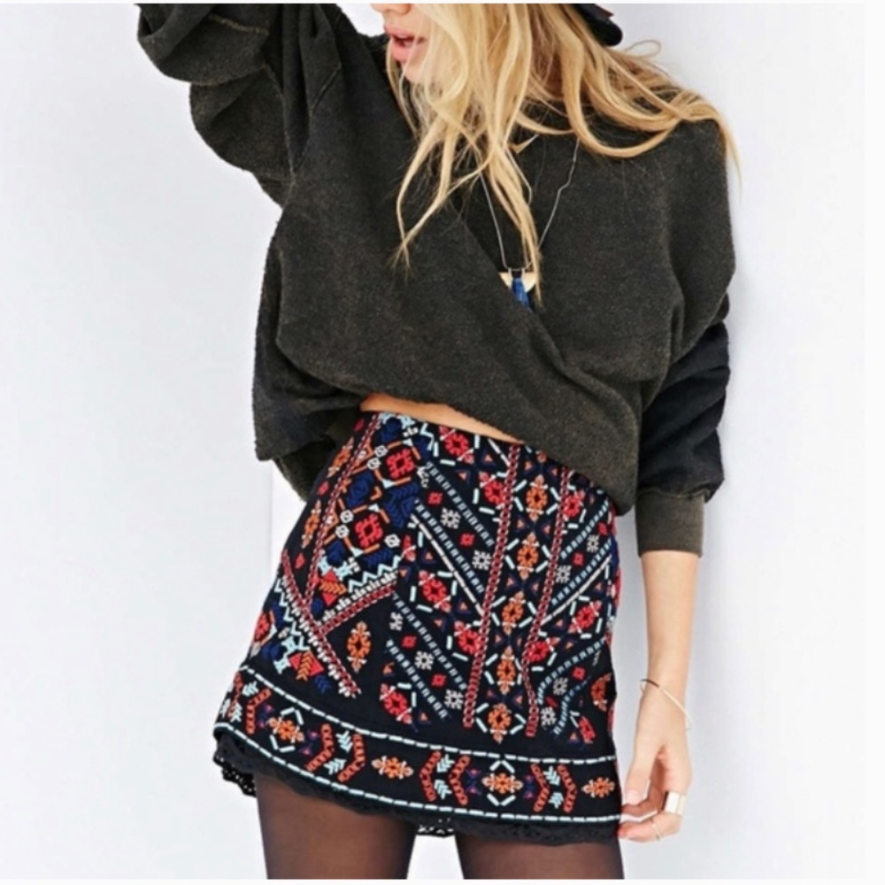 Ecote embroidered skirt